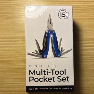 15-in-1 Utility Multi-Tool Pocket Set - Blue